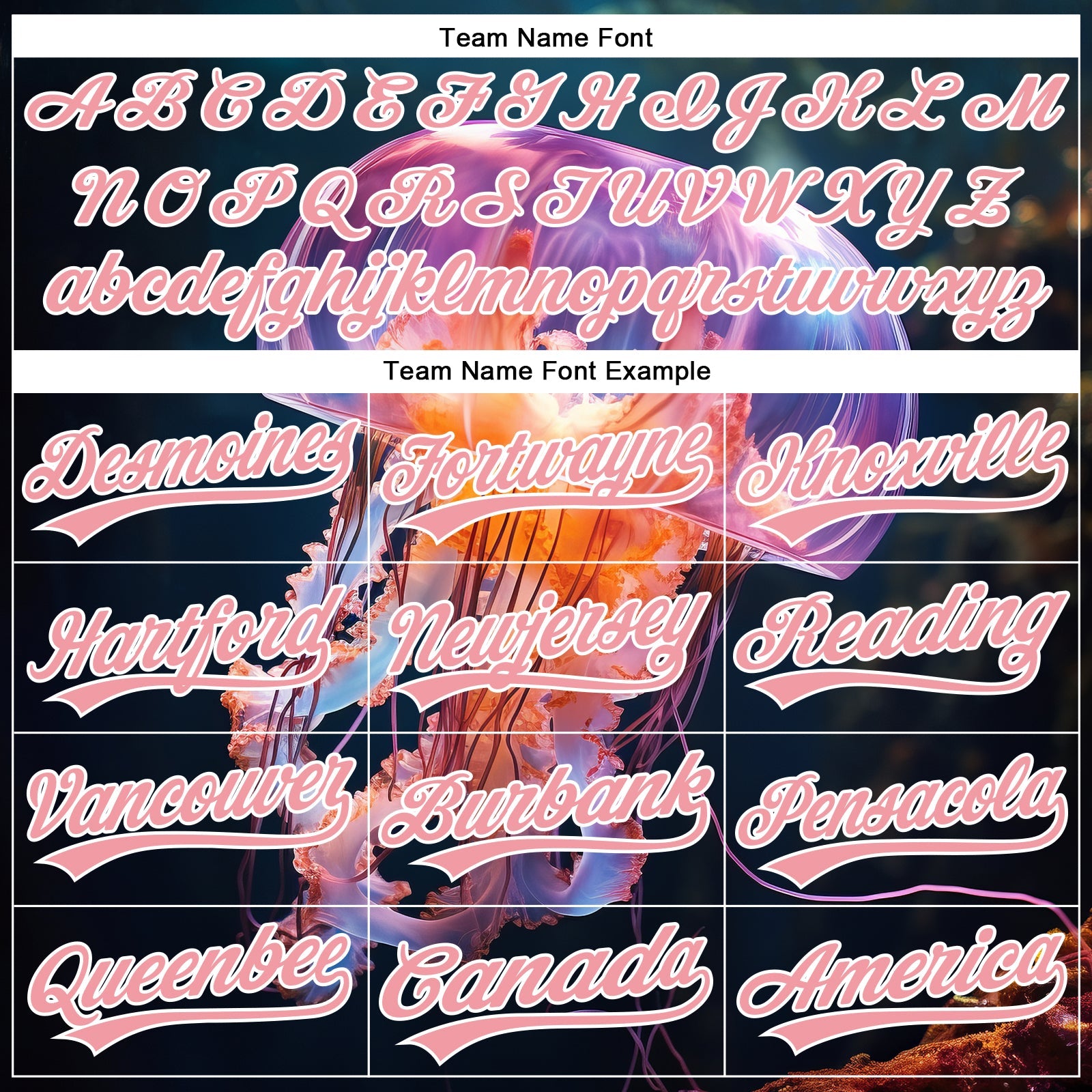 Custom Navy Medium Pink-White 3D Pattern Design Jellyfish Swimming In The Water Authentic Baseball Jersey - Sky-Custom