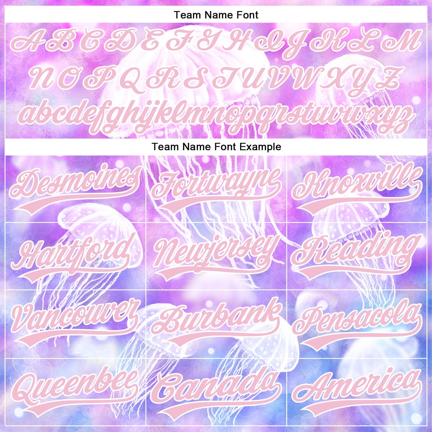 Custom Purple Light Pink-White 3D Pattern Design Jellyfish Authentic Baseball Jersey - Sky-Custom