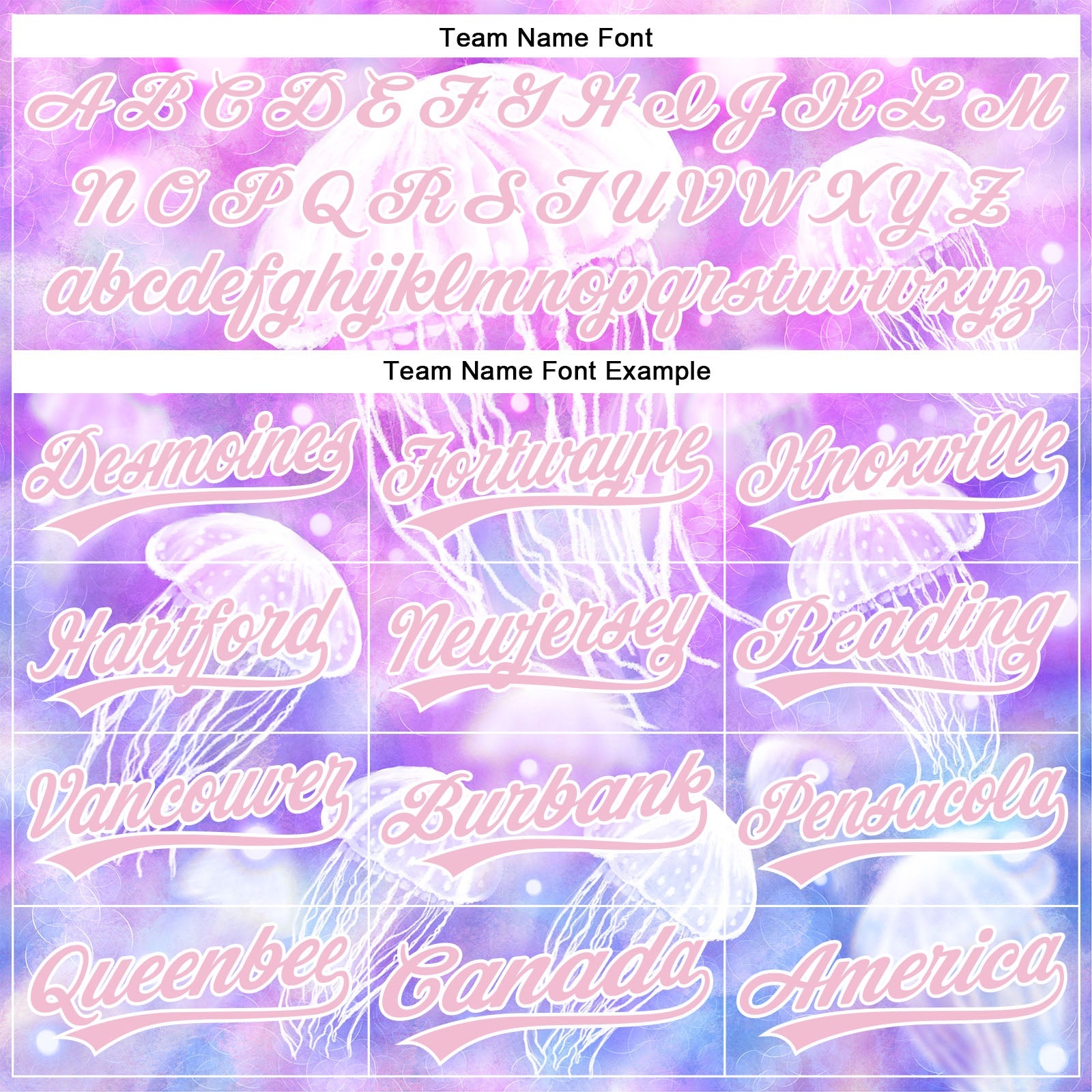 Custom Purple Light Pink-White 3D Pattern Design Jellyfish Authentic Baseball Jersey - Sky-Custom