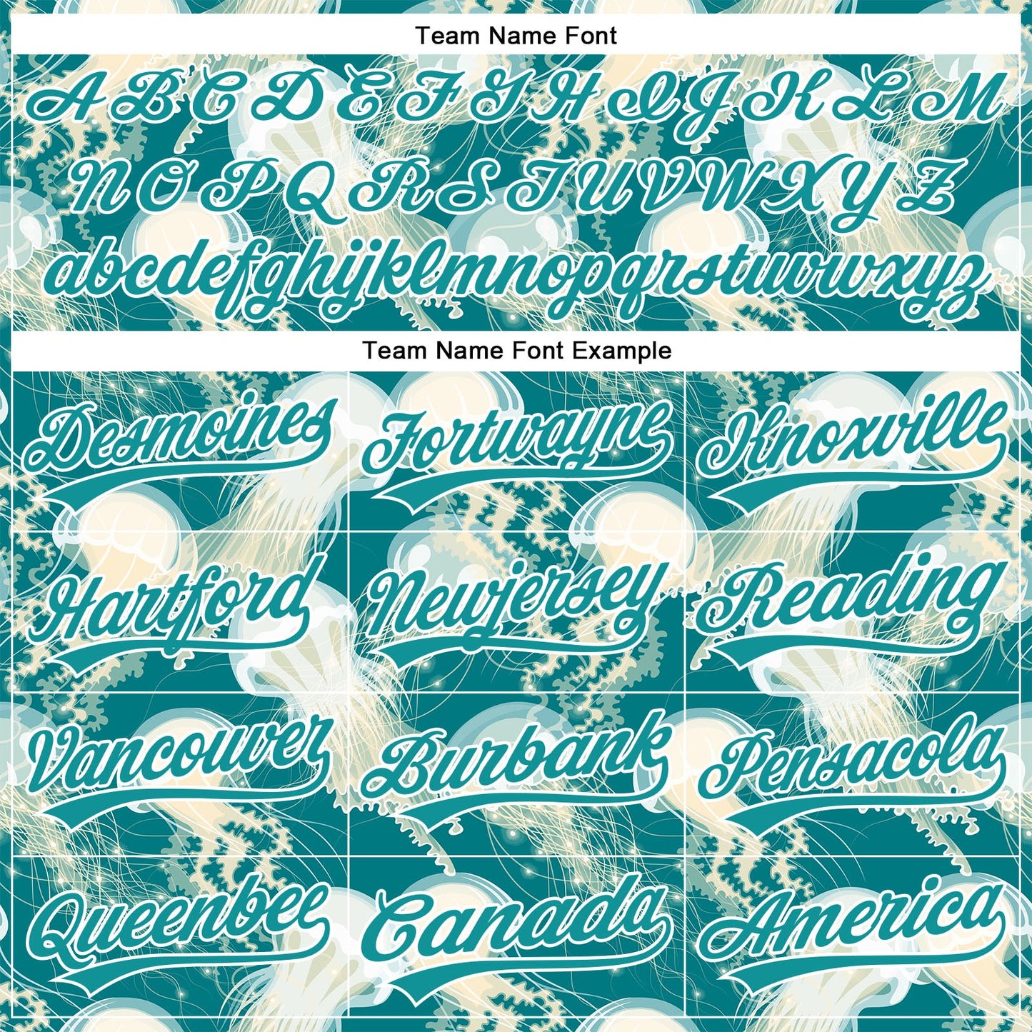 Custom Teal White 3D Pattern Design Jellyfish Authentic Baseball Jersey - Sky-Custom