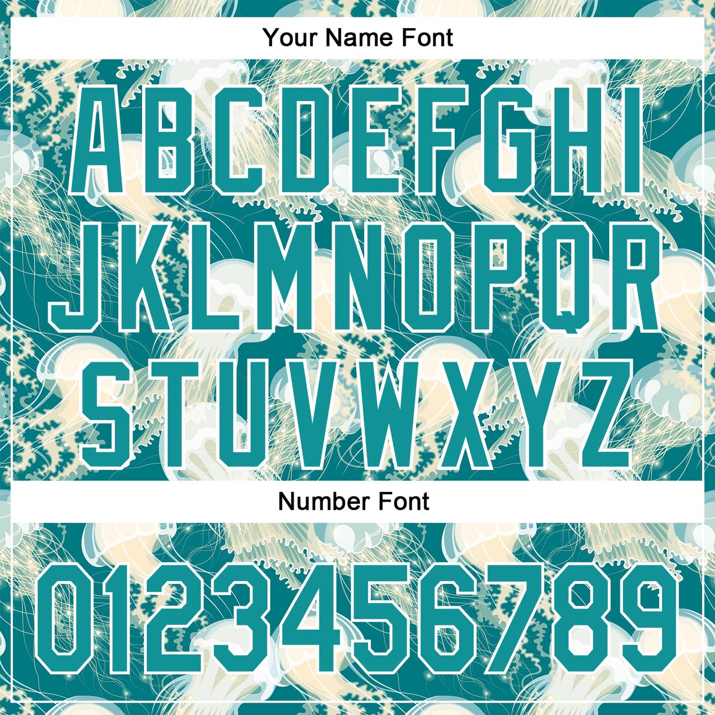 Custom Teal White 3D Pattern Design Jellyfish Authentic Baseball Jersey - Sky-Custom