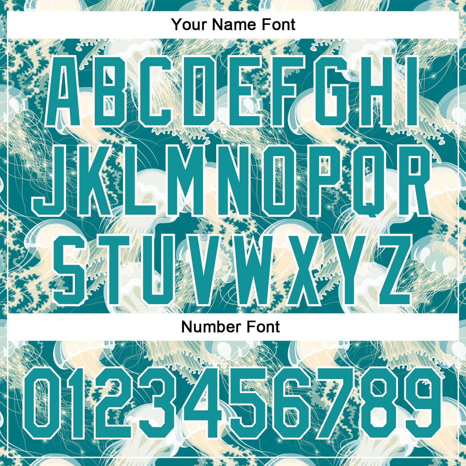 Custom Teal White 3D Pattern Design Jellyfish Authentic Baseball Jersey - Sky-Custom
