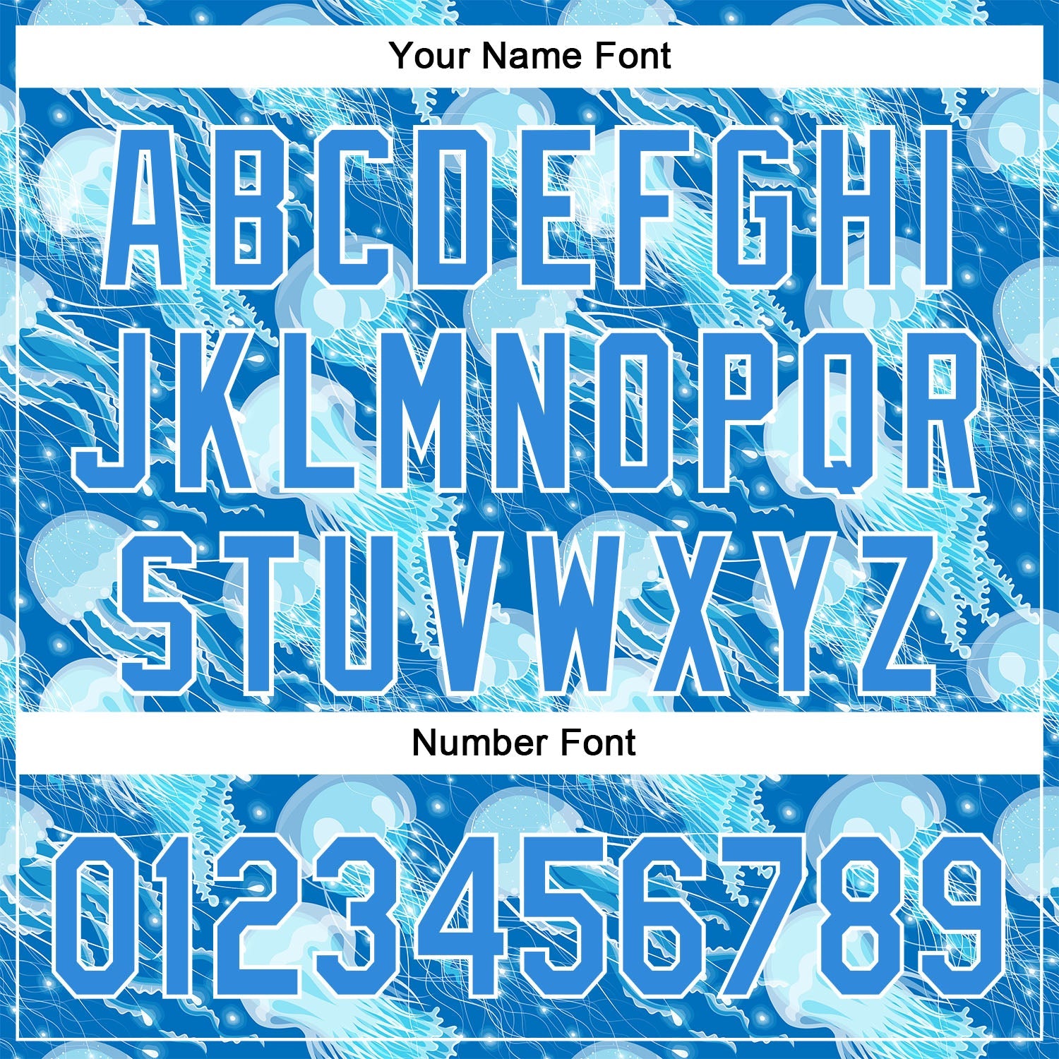 Custom Electric Blue White 3D Pattern Design Jellyfish Authentic Baseball Jersey - Sky-Custom
