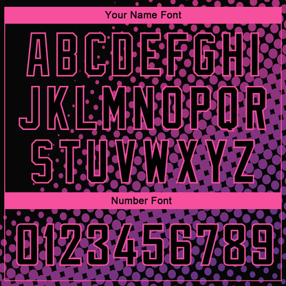 Custom Black Pink-Purple Halftone Authentic City Edition Basketball Jersey - Sky-Custom