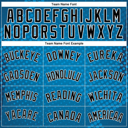 Custom Blue Black-White Halftone Authentic City Edition Basketball Jersey - Sky-Custom