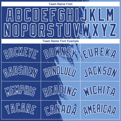 Custom Light Blue Royal-White Abstract Brush Splash Authentic City Edition Basketball Jersey - Sky-Custom
