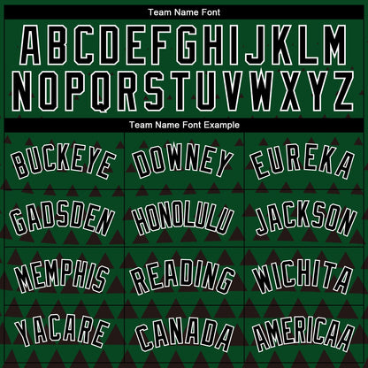 Custom Green Black-White Triangle Shapes Authentic City Edition Basketball Jersey - Sky-Custom