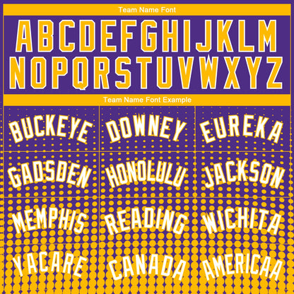 Custom Purple Gold-White Halftone Authentic City Edition Basketball Jersey - Sky-Custom