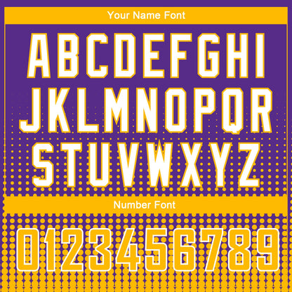 Custom Purple Gold-White Halftone Authentic City Edition Basketball Jersey - Sky-Custom