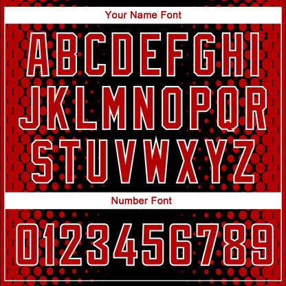 Custom Black Red-White Halftone Authentic City Edition Basketball Jersey - Sky-Custom