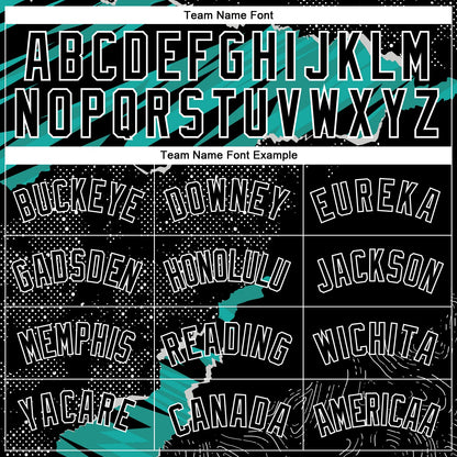 Custom Black Aqua-White 3D Pattern Design Torn Paper Style Authentic Basketball Jersey - Sky-Custom