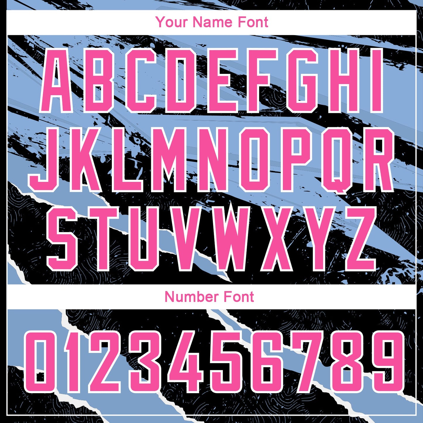 Custom Black Pink-Light Blue 3D Pattern Design Torn Paper Style Authentic Basketball Jersey - Sky-Custom