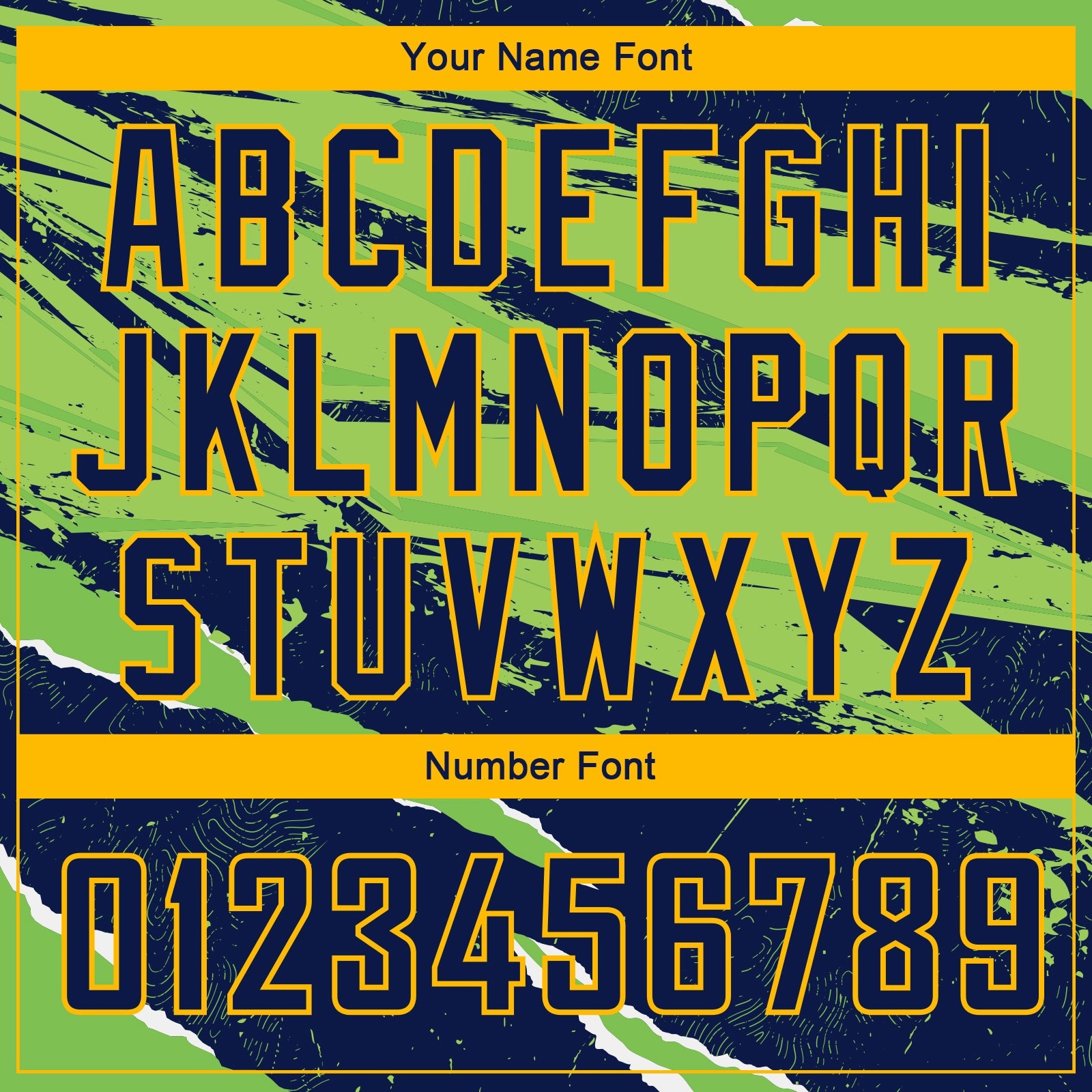 Custom Navy Neon Green-Gold 3D Pattern Design Torn Paper Style Authentic Basketball Jersey - Sky-Custom