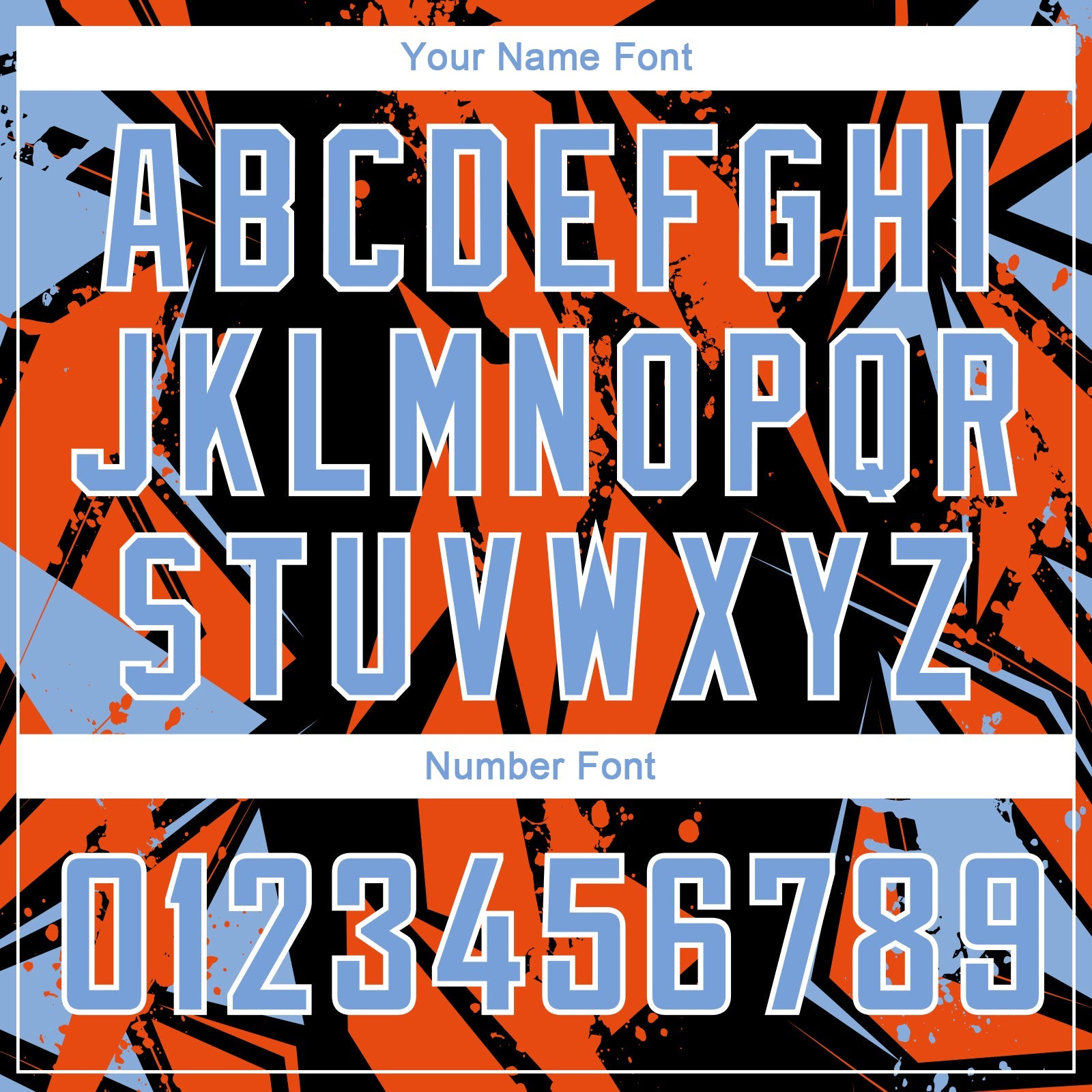 Custom Black Light Blue-Orange 3D Pattern Design Geometric Shapes Authentic Basketball Jersey - Sky-Custom