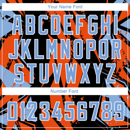 Custom Black Light Blue-Orange 3D Pattern Design Geometric Shapes Authentic Basketball Jersey - Sky-Custom