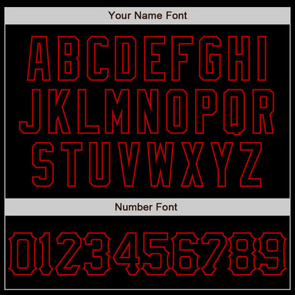 Custom Black Red 3D Pattern Design Abstract Splatter Grunge Art Authentic Baseball Jersey - Sky-Custom