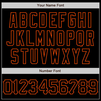 Custom Black Orange 3D Pattern Design Abstract Splatter Grunge Art Authentic Baseball Jersey - Sky-Custom