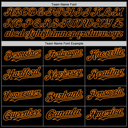 Custom Black Bay Orange 3D Pattern Design Abstract Splatter Grunge Art Authentic Baseball Jersey - Sky-Custom