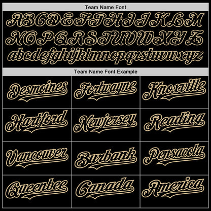 Custom Black Vegas Gold 3D Pattern Design Abstract Splatter Grunge Art Authentic Baseball Jersey - Sky-Custom
