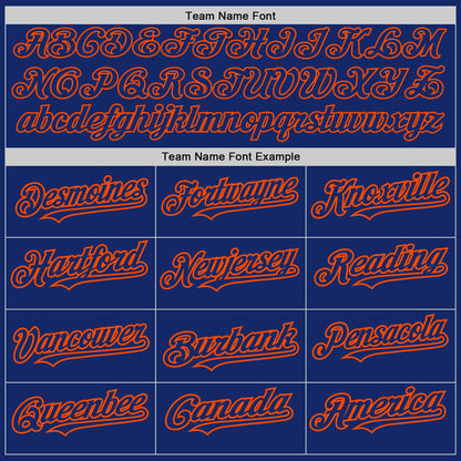 Custom Royal Orange 3D Pattern Design Abstract Splatter Grunge Art Authentic Baseball Jersey - Sky-Custom