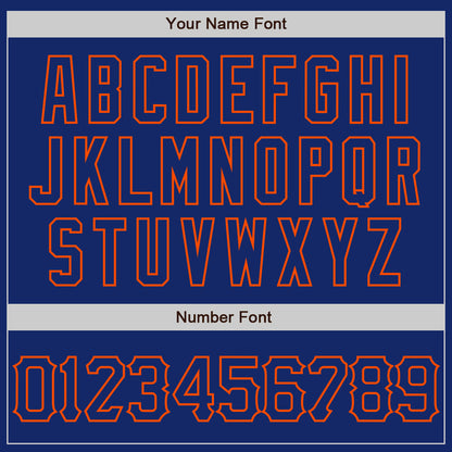 Custom Royal Orange 3D Pattern Design Abstract Splatter Grunge Art Authentic Baseball Jersey - Sky-Custom