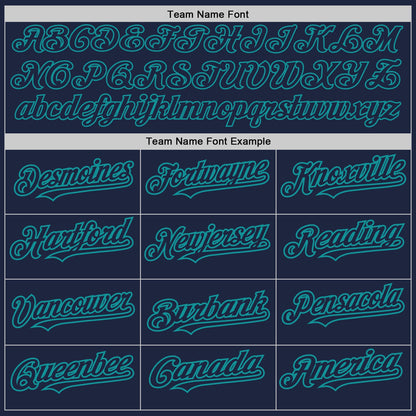 Custom Navy Teal 3D Pattern Design Abstract Splatter Grunge Art Authentic Baseball Jersey - Sky-Custom
