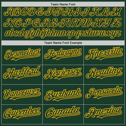 Custom Green Gold 3D Pattern Design Abstract Splatter Grunge Art Authentic Baseball Jersey - Sky-Custom