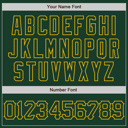Custom Green Gold 3D Pattern Design Abstract Splatter Grunge Art Authentic Baseball Jersey - Sky-Custom