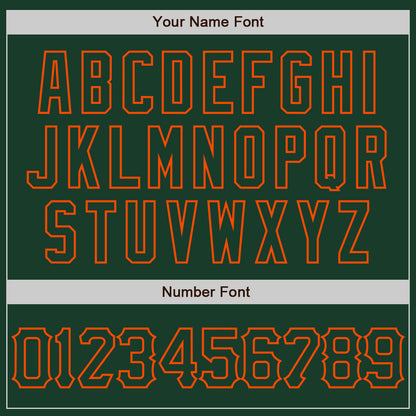 Custom Green Orange 3D Pattern Design Abstract Splatter Grunge Art Authentic Baseball Jersey - Sky-Custom