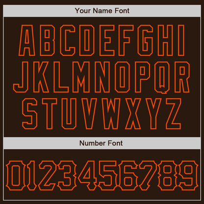 Custom Brown Orange 3D Pattern Design Abstract Splatter Grunge Art Authentic Baseball Jersey - Sky-Custom