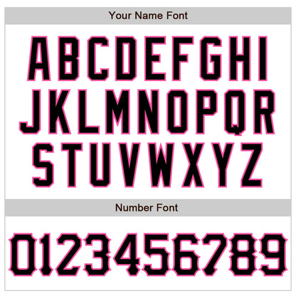 Custom White Black-Pink 3D Pattern Design Abstract Sharp Shape Authentic Baseball Jersey - Sky-Custom