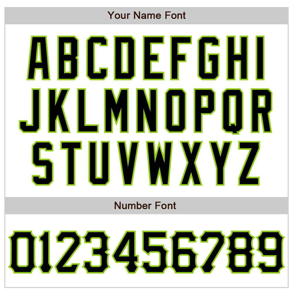 Custom White Black-Neon Green 3D Pattern Design Abstract Sharp Shape Authentic Baseball Jersey - Sky-Custom