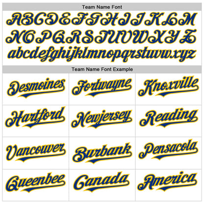 Custom White Royal-Yellow 3D Pattern Design Abstract Sharp Shape Authentic Baseball Jersey - Sky-Custom