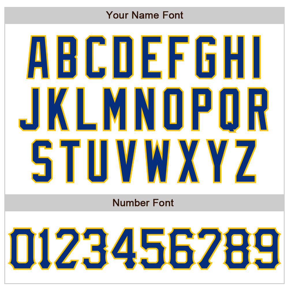 Custom White Royal-Yellow 3D Pattern Design Abstract Sharp Shape Authentic Baseball Jersey - Sky-Custom