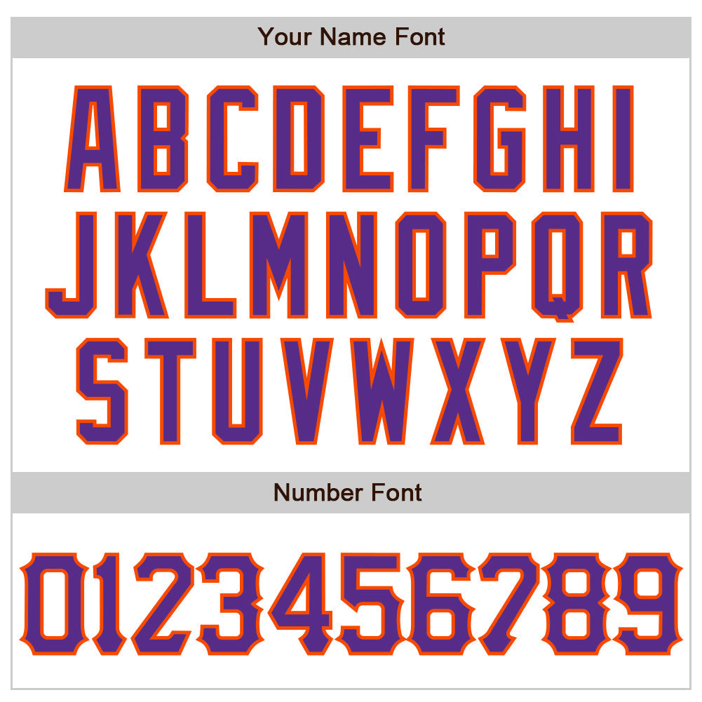 Custom White Purple-Orange 3D Pattern Design Abstract Sharp Shape Authentic Baseball Jersey - Sky-Custom
