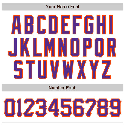 Custom White Purple-Orange 3D Pattern Design Abstract Sharp Shape Authentic Baseball Jersey - Sky-Custom