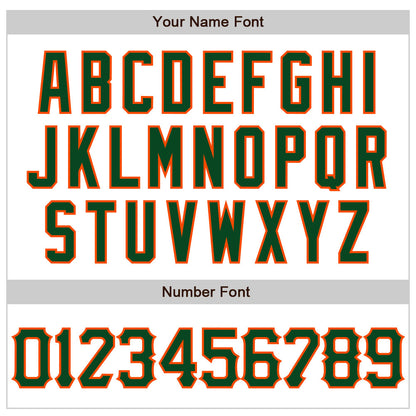 Custom White Green-Orange 3D Pattern Design Abstract Sharp Shape Authentic Baseball Jersey - Sky-Custom