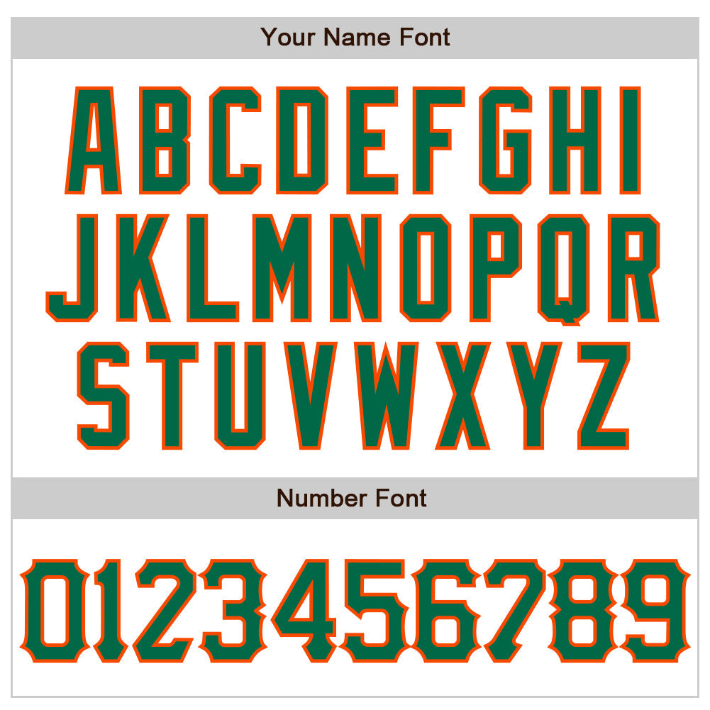 Custom White Kelly Green-Orange 3D Pattern Design Abstract Sharp Shape Authentic Baseball Jersey - Sky-Custom