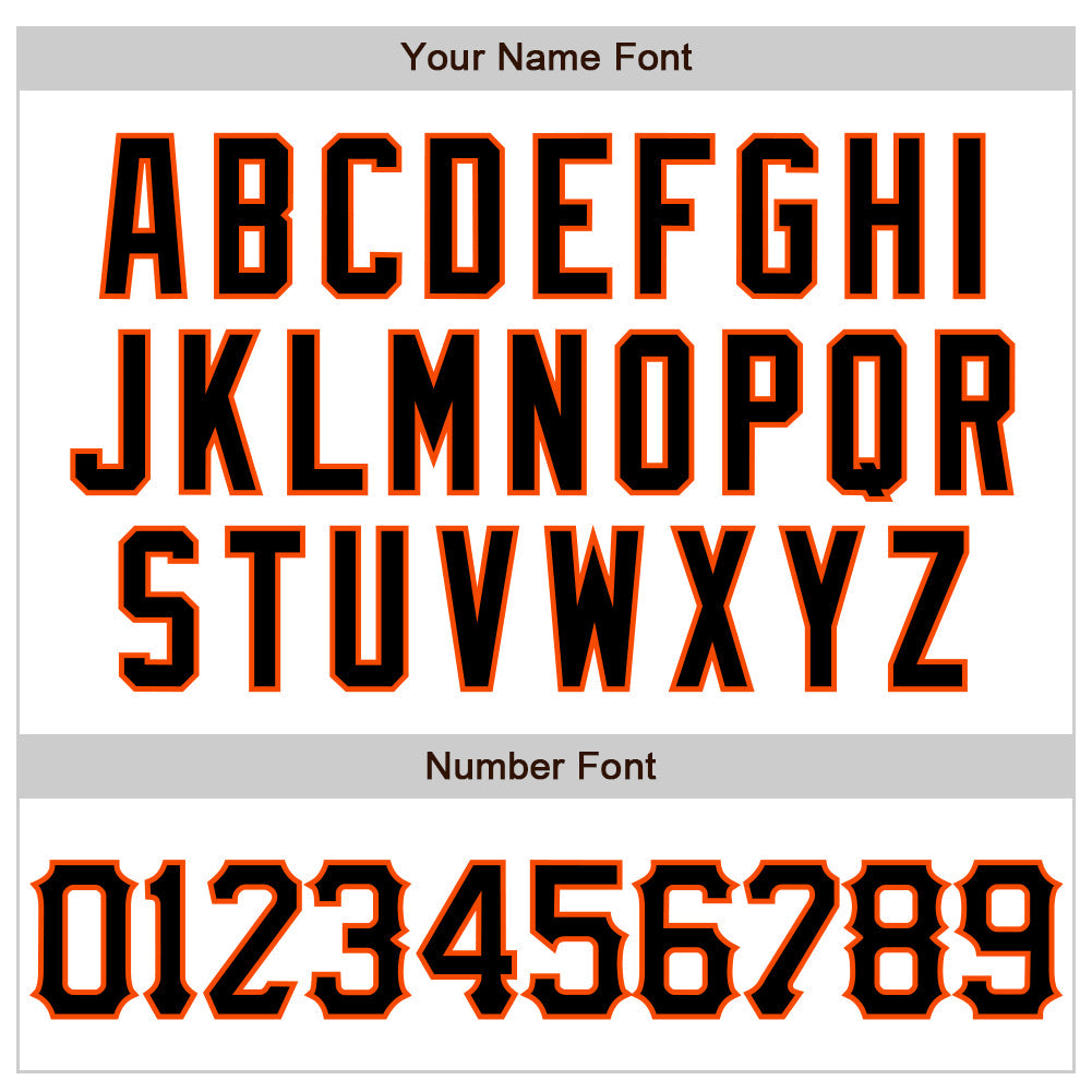 Custom White Black-Orange 3D Pattern Design Abstract Splash Authentic Baseball Jersey - Sky-Custom