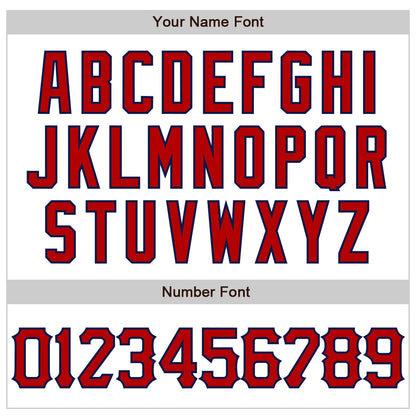 Custom White Red-Navy 3D Pattern Design Abstract Splash Authentic Baseball Jersey - Sky-Custom