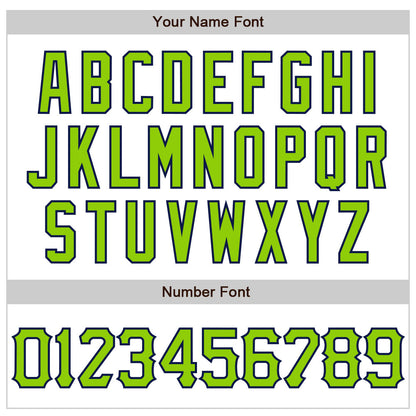 Custom White Neon Green-Navy 3D Pattern Design Abstract Splash Authentic Baseball Jersey - Sky-Custom