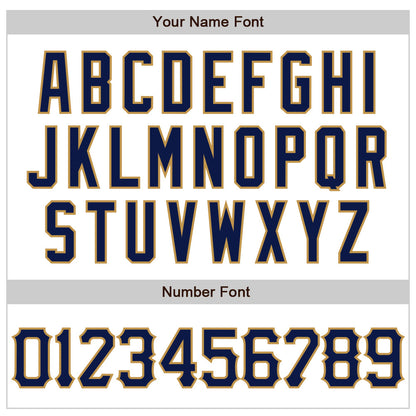 Custom White Navy-Old Gold 3D Pattern Design Abstract Splash Authentic Baseball Jersey - Sky-Custom