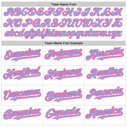 Custom White Light Blue-Pink 3D Pattern Design Abstract Splash Authentic Baseball Jersey - Sky-Custom