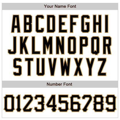 Custom White Black-Old Gold 3D Pattern Design Abstract Splash Authentic Baseball Jersey - Sky-Custom