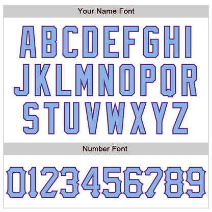 Custom White Light Blue-Purple 3D Pattern Design Abstract Splash Authentic Baseball Jersey - Sky-Custom