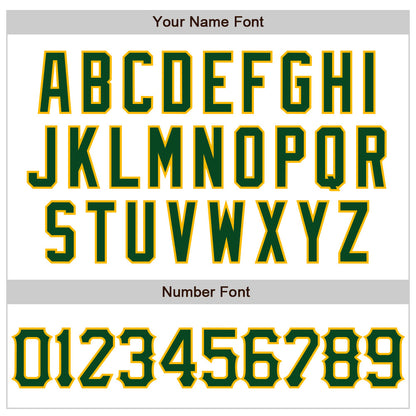 Custom White Green-Gold 3D Pattern Design Abstract Splash Authentic Baseball Jersey - Sky-Custom