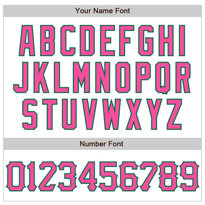 Custom White Pink-Kelly Green 3D Pattern Design Abstract Splash Authentic Baseball Jersey - Sky-Custom