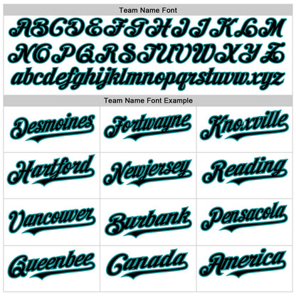 Custom White Black-Teal 3D Pattern Design Abstract Splash Authentic Baseball Jersey - Sky-Custom