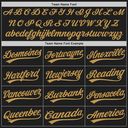 Custom Graffiti Pattern Old Gold-Black 3D Scratch Authentic Baseball Jersey - Sky-Custom