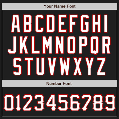 Custom Graffiti Pattern Black Old Gold-Red 3D Scratch Authentic Baseball Jersey - Sky-Custom